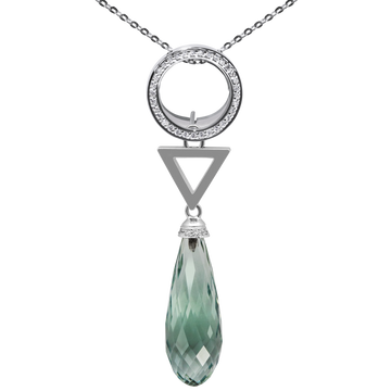 Green Prasiolite Quartz Charm