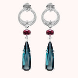 London Topaz + Rhodolite Charm
