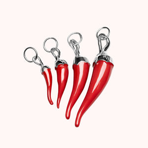 Silver Red Chilli Charm
