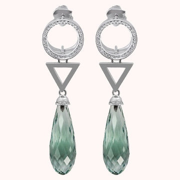 Green Prasiolite Quartz Charm