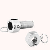 Nut & Bolt Charm Silver