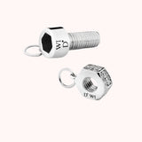 Nut & Bolt Charm Silver